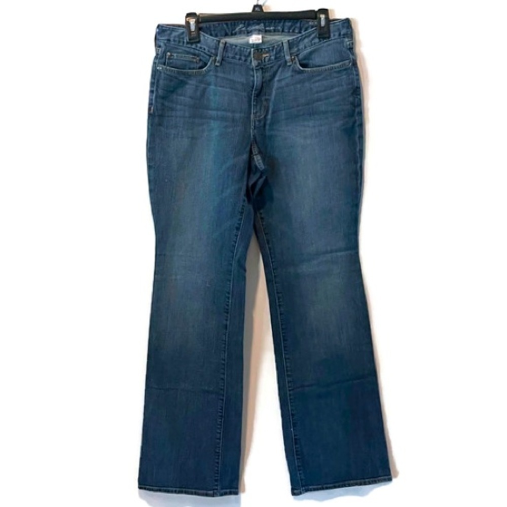 Eddie Bauer Curvy Bootcut Flare Stretch Dark Wash Women's Jeans; 10